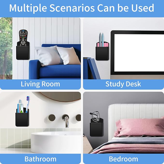 2 Pcs Remote Control Holder Wall Mount, TV Remote Holder - Image 7