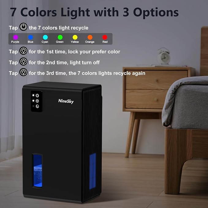 NineSky Dehumidifiers for Home, 1000 Sq.Ft Dehumidifier - Image 4
