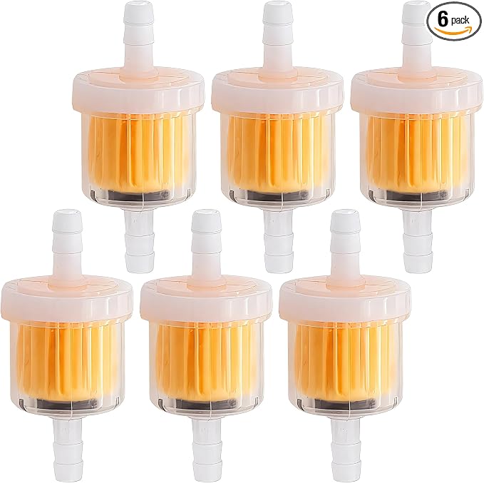 6PCS 1/4 Inch Gas Inline Fuel Filters, by MEAJOO