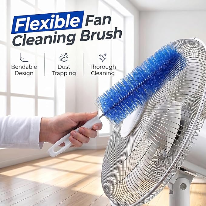 Fan Cleaning Brush, Bendable Microfiber Head, Microfiber Duster - Image 2