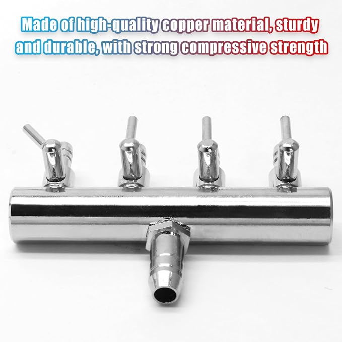 Aquarium Air Pump Valve, Aquarium Air Line Splitter Metal Fish Tank Distributor - Image 4