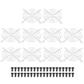 PATIKIL 80mm Fan Grill with Screws, 10 Pack Chrome Plated Iron Frame Ventilator by PATIKIL
