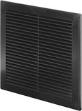 Awenta 8" x 8" Inch Square Plastic Black Ventilation Grille by Awenta