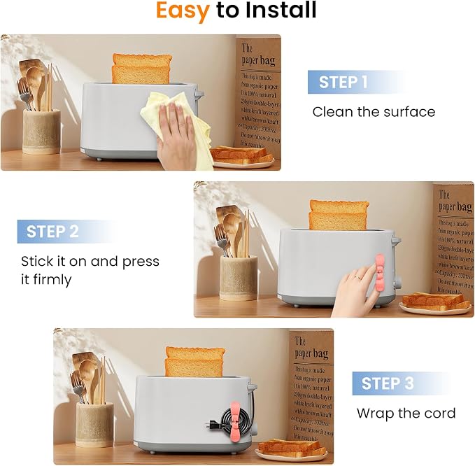 Cord Organizer for Appliances, Air Fryers – Tidy Kitchen Counter Cord Management - Image 4
