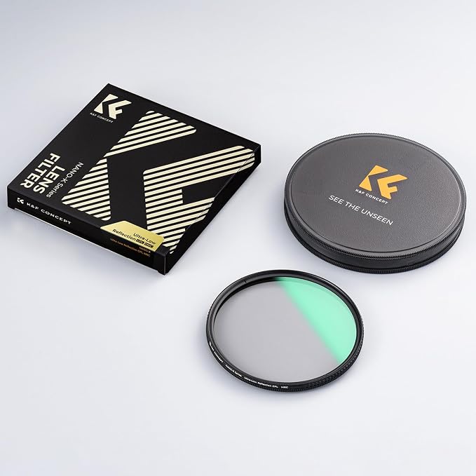 K&F CONCEPT 62mm Ultra-Low Reflectivity Polarizers Filter, 28 Multi-Layer - Image 8