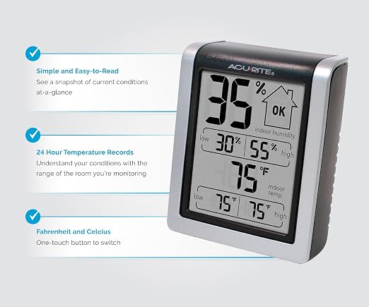 AcuRite Digital Indoor Thermometer and Hygrometer - Image 3