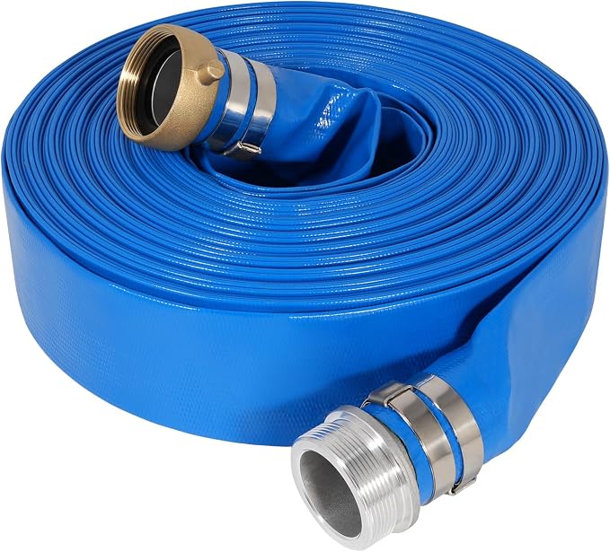 1.5" x 100 ft Backwash Hose for Swimming Pools, Heavy Duty PVC Lay Flat Water by Picatu