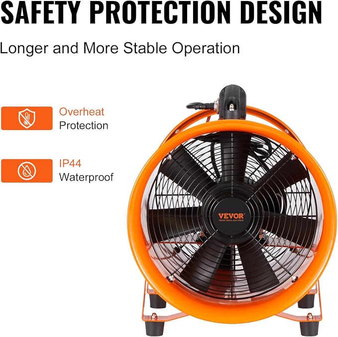 VEVOR Air Mover Blower Fan 12 Inch, 3198CFM 585W - Image 5