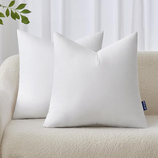 MIULEE 24x24 Inches Pillow Inserts Pack of 2, Decorative Throw Pillow Inserts for Couch