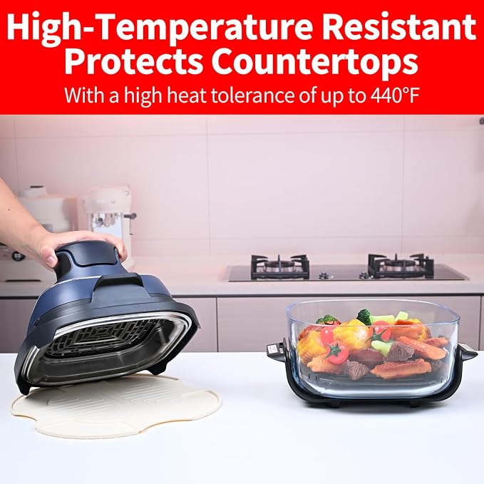 Silicone Mat for Ninja Crispi Air Fryer, Heat-Insulating Trivet for FN101 - Image 6