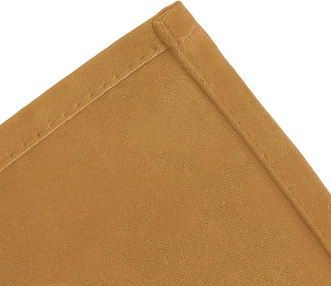 LEMOMO Mustard Yellow Thermal Blackout Curtains/42 x 84 Inch/Set of 2 Panels Room Darkening Curtains for Bedroom