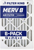 Filter King 16x21.5x2 Air Filter | 6-PACK | MERV 8 HVAC Pleated A/C Furnace by FilterKing