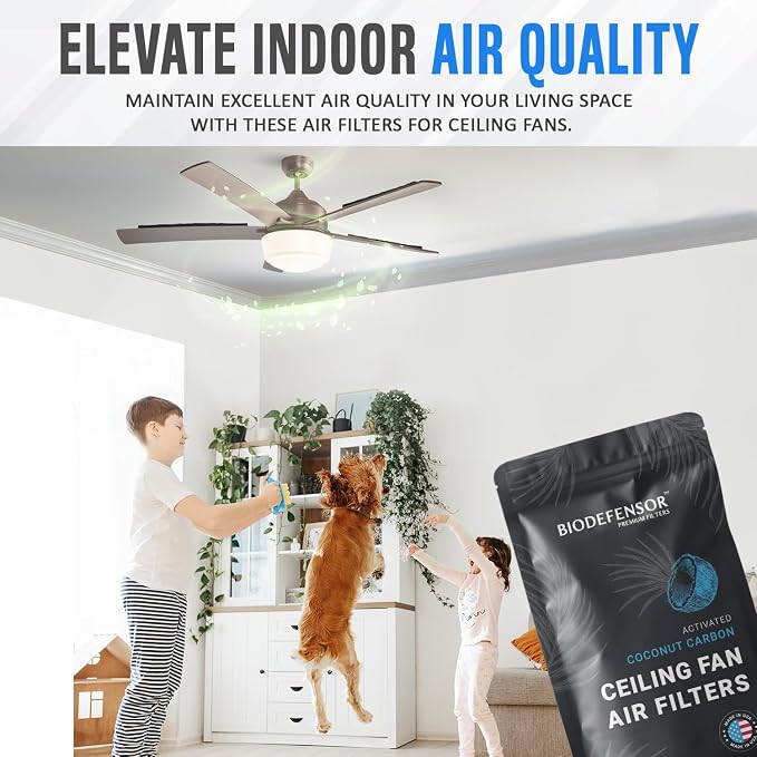 Biodefensor Ceiling Fan Filters, Made in USA, Easy Peel & Stick, Fits All Blade - Image 6