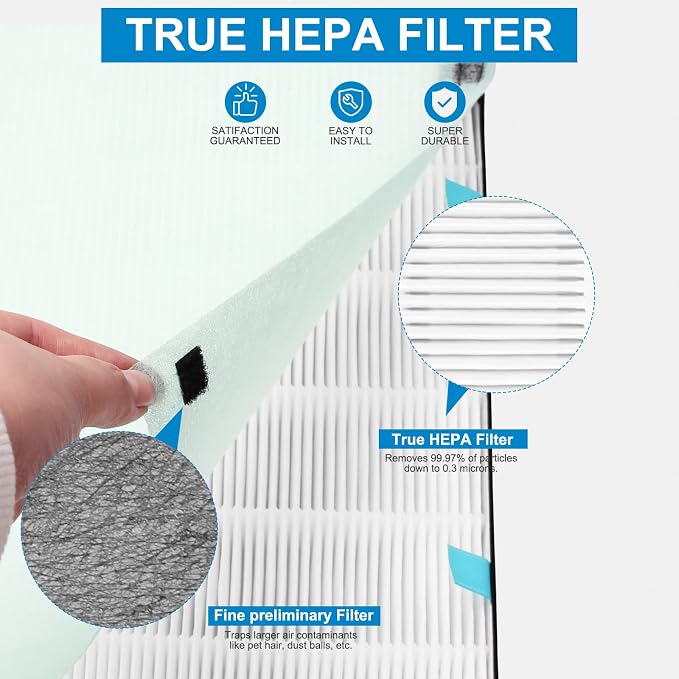 Replacement Air400 Filter for Bissell Air400 Air Cleaner Purifier, 1 Pack 2521 - Image 2