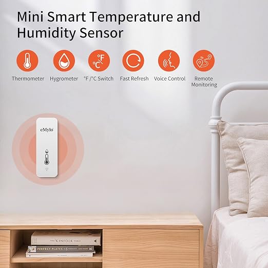 eMylo WiFi Hygrometer Indoor Thermometer Room Thermometer and Humidity Meter - Image 2