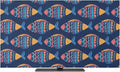 Ethnic Style Ocean Fish Indoor TV Cover, Elastic TV Screen Protector Watercolor by Unknown