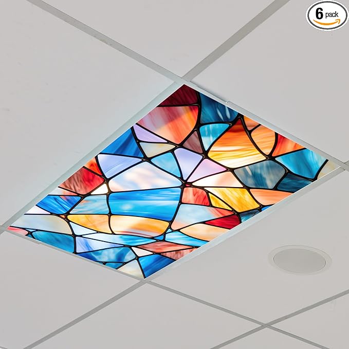 Outus 6 Pcs Fluorescent Light Cover Classroom Lighting Cover by Outus