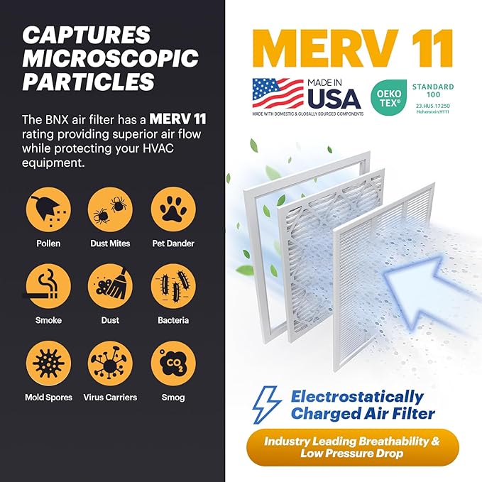 BNX TruFilter 18x18x1 Air Filter MERV 11 - Image 3