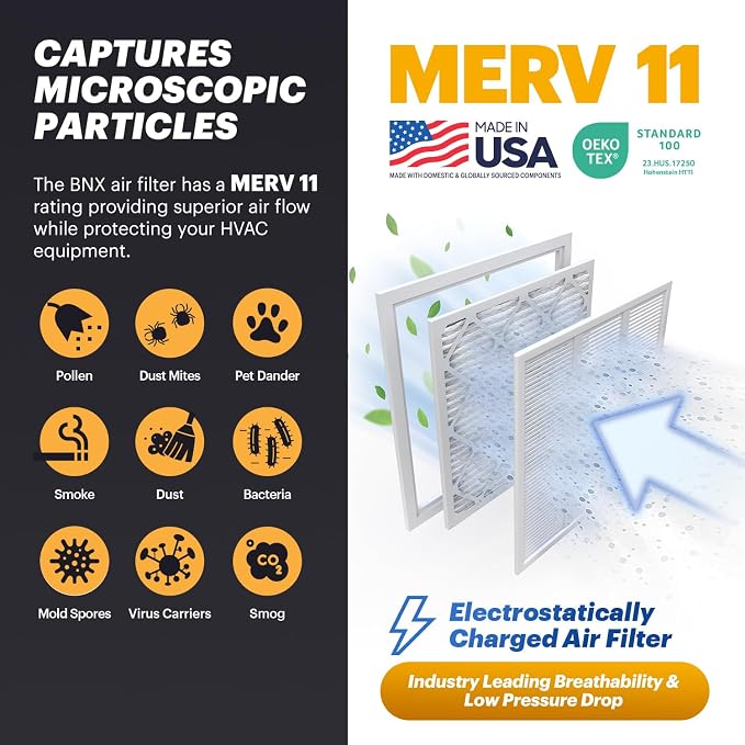 BNX TruFilter 14x20x1 Air Filter MERV 11 - Image 3
