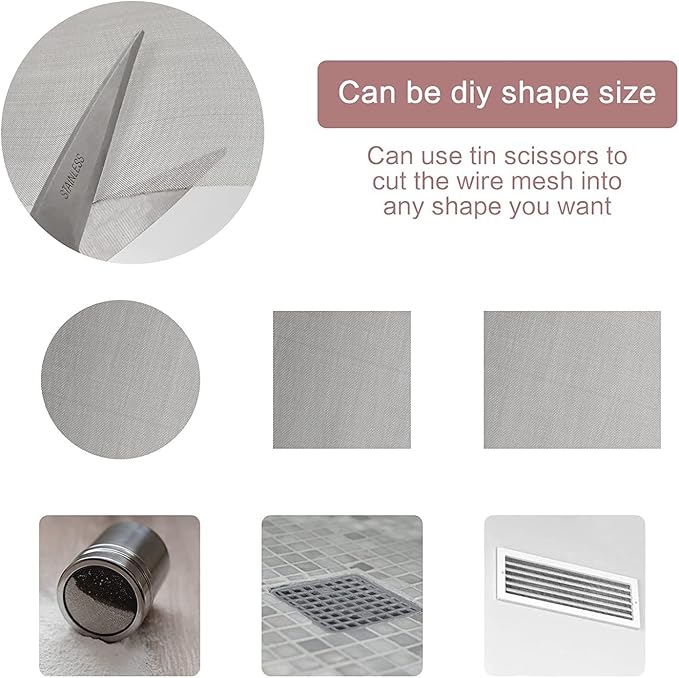 Stainless Steel Woven Wire Mesh, 304 100 Mesh Filter Screen Sheet - Image 6