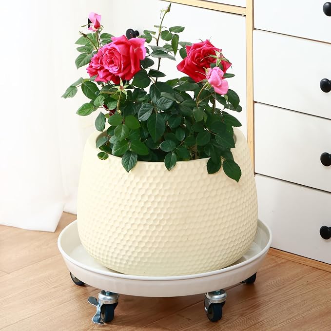 Planterhoma 3 Packs 16 inches Metal Plant Caddy - Image 7