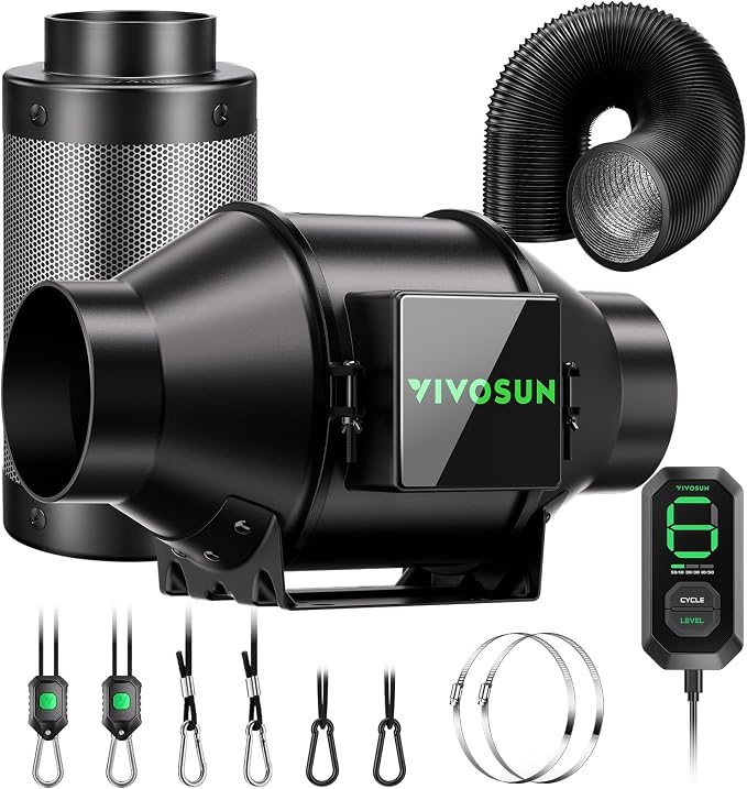VIVOSUN Smart Air Filtration G4 Kit 4", AeroZesh G4 Inline Duct Fan by Unknown