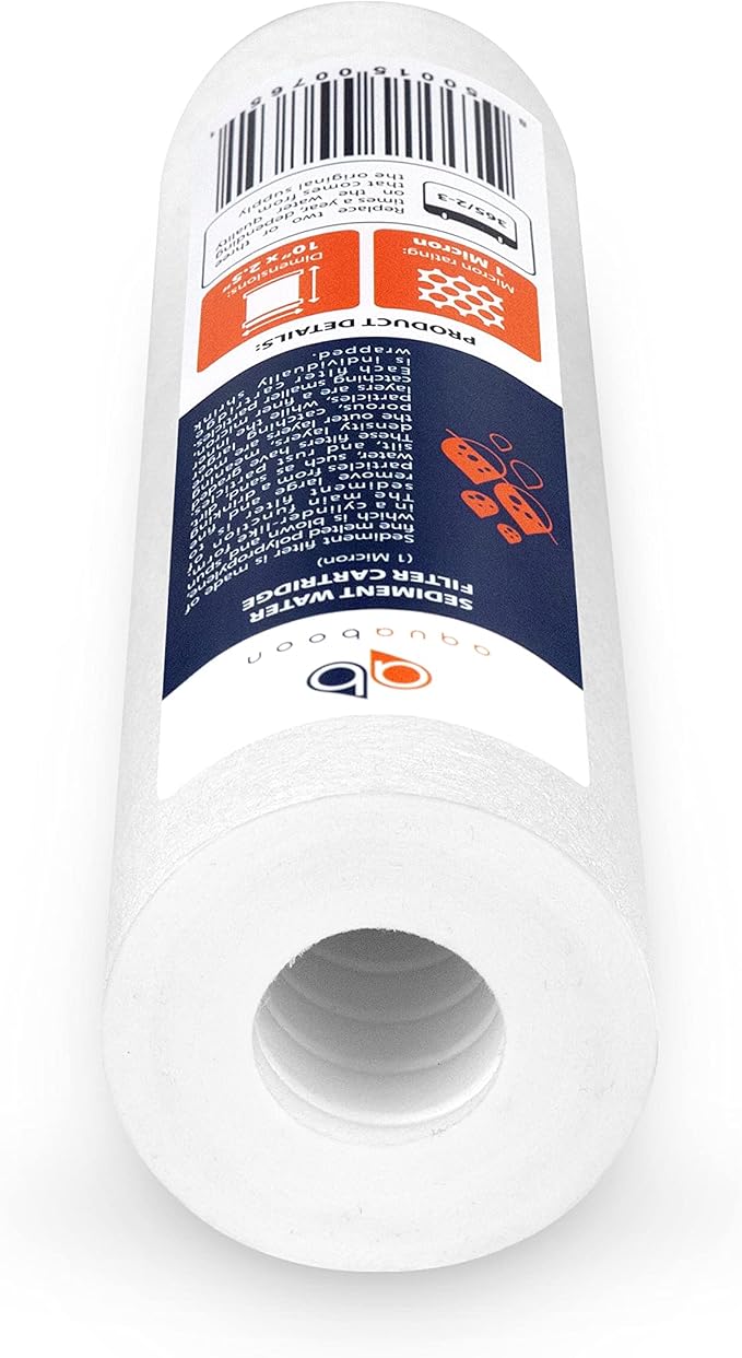 Aquaboon 10” x 2.5” Whole House and Reverse Osmosis Sediment 1 Micron Water - Image 3