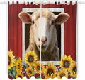 Sheep Sunflower Living Room Curtains 84 Inch Length, Window Curtains Tab Top by Unknown
