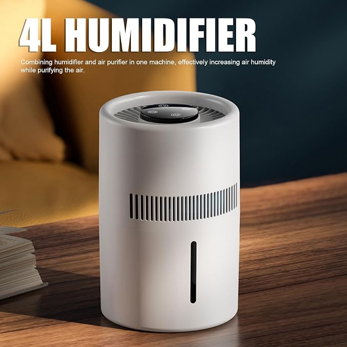2 in 1 Air Purifier and Humidifier, 5W 4L Water Tank Quiet Humidifier, USB - Image 2