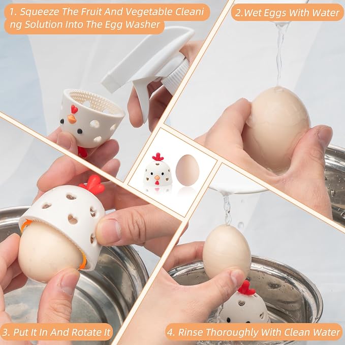 Silicone Egg Brush Cleaner, Egg Washer - Image 5