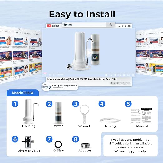 iSpring CT10-W Countertop Water Filter, Bad Odor, and Chlorine - Image 7