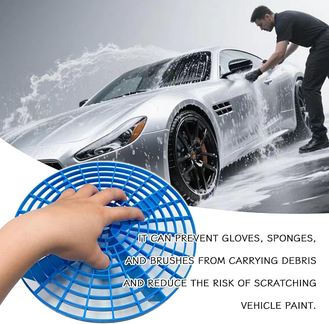 2 PCS Car Wash Bucket Insert Dirt Guard, Grit Trap Dirt Lock Filter - Image 4