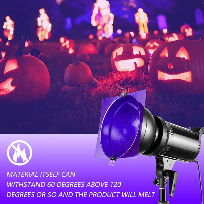 Sakolla 10 Pcs Colored Lighting Gel Filters - Image 4