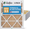 Glasfloss ZL 16x20x2 MERV 11 2" Inch AC Furnace Pleated Air Filters. Box of 6. by Glasfloss