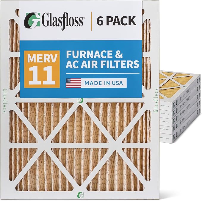 Glasfloss 16x20x2 MERV 11 AC & Furnace 2" Depth Air Filters. Box of 6. Actual - Image 5