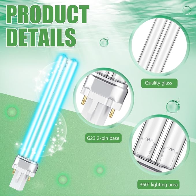 UV UV-C Light Bulbs 9W G23 Base Replacement Bulb - Image 3