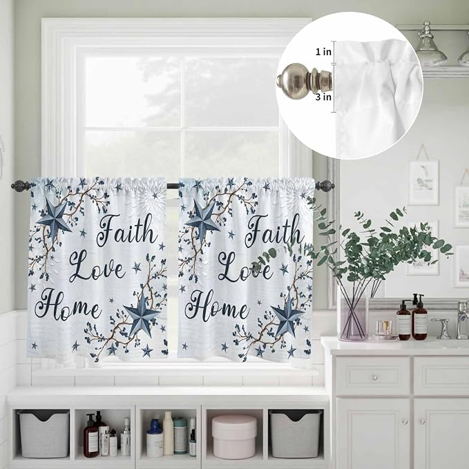 Texas Star Country Kitchen Curtains Set 3 Piece - Image 5