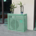 Wood Air Conditioner Fence Screen by Unknown