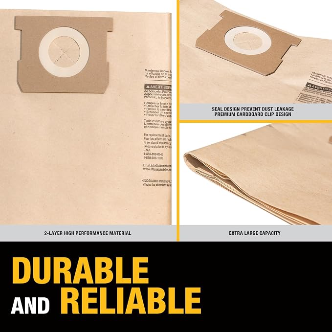 DEWALT DXVA19-4104 Dust Filter Bags, High Efficiency Replacement Bags - Image 4