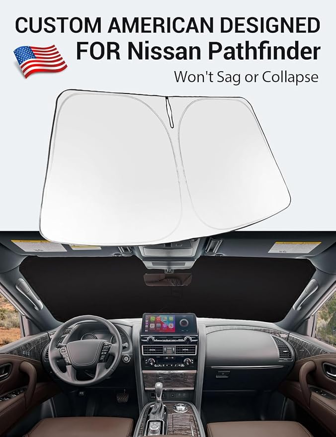 Proadsy Windshield Sun Shade for Nissan Pathfinder 2026 2025 2024 2023 2022 - Image 2