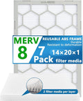 14x20x1 MERV 8 Air Filter, AC Furnace Air Filter, Reusable ABS Plastic Frame by OlitAir