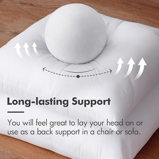 MIULEE Throw Pillow Insert Premium Pillow Stuffer Sham Rectangle for Decorative Cushion Bed Couch Sofa 12x22 Inch