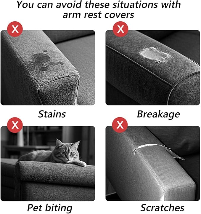 Soothing Home Sofa Covers, Sofa Hero Covers, Wear-Resistant Universal Couch Covers Washable Stretch Sectional Couch Cushion Covers (Yellow,Arm Rest Covers 2pcs)