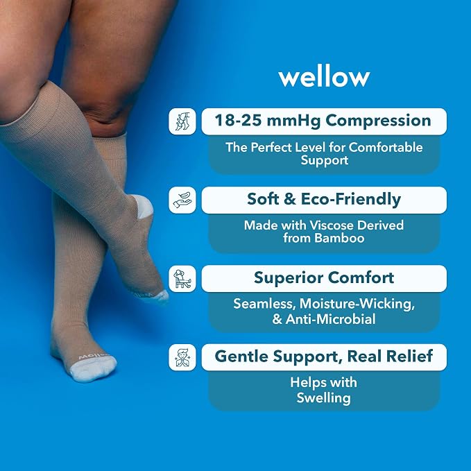 Wellow Wide Calf Compression Socks - Image 4