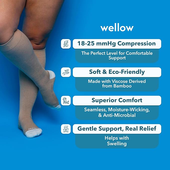 Wellow Wide Calf Compression Socks - Image 4