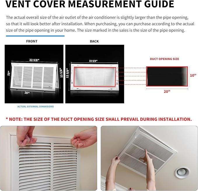 20x10 Air Return Grille Return Vent Cover - Image 6