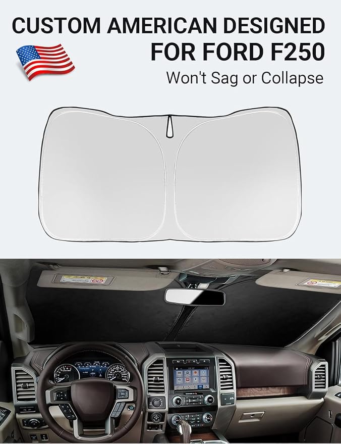 Proadsy 2026 Upgrade Front Windshield Sun Shade Foldable Sunshade Protector - Image 2