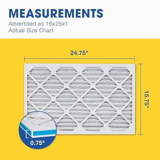 Aerostar 16x25x1 MERV 6 Pleated Air Filter, AC Furnace Air Filter, 6 Pack - Image 5