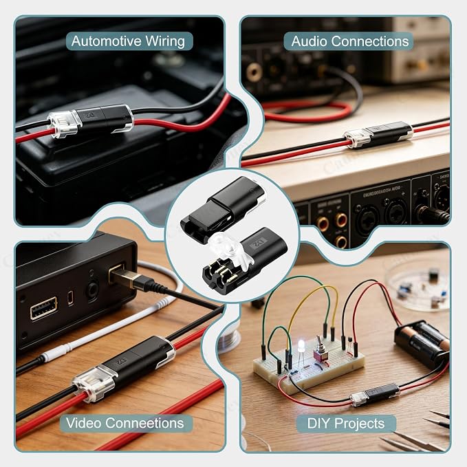 50PCS Quick Connect Wire Connectors, 2 Pin Low Voltage Plug-in Connectors - Image 7