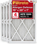 Filtrete 15x20x1 AC Furnace Air Filter, MERV 11, MPR 1000, Micro Allergen by Filtrete